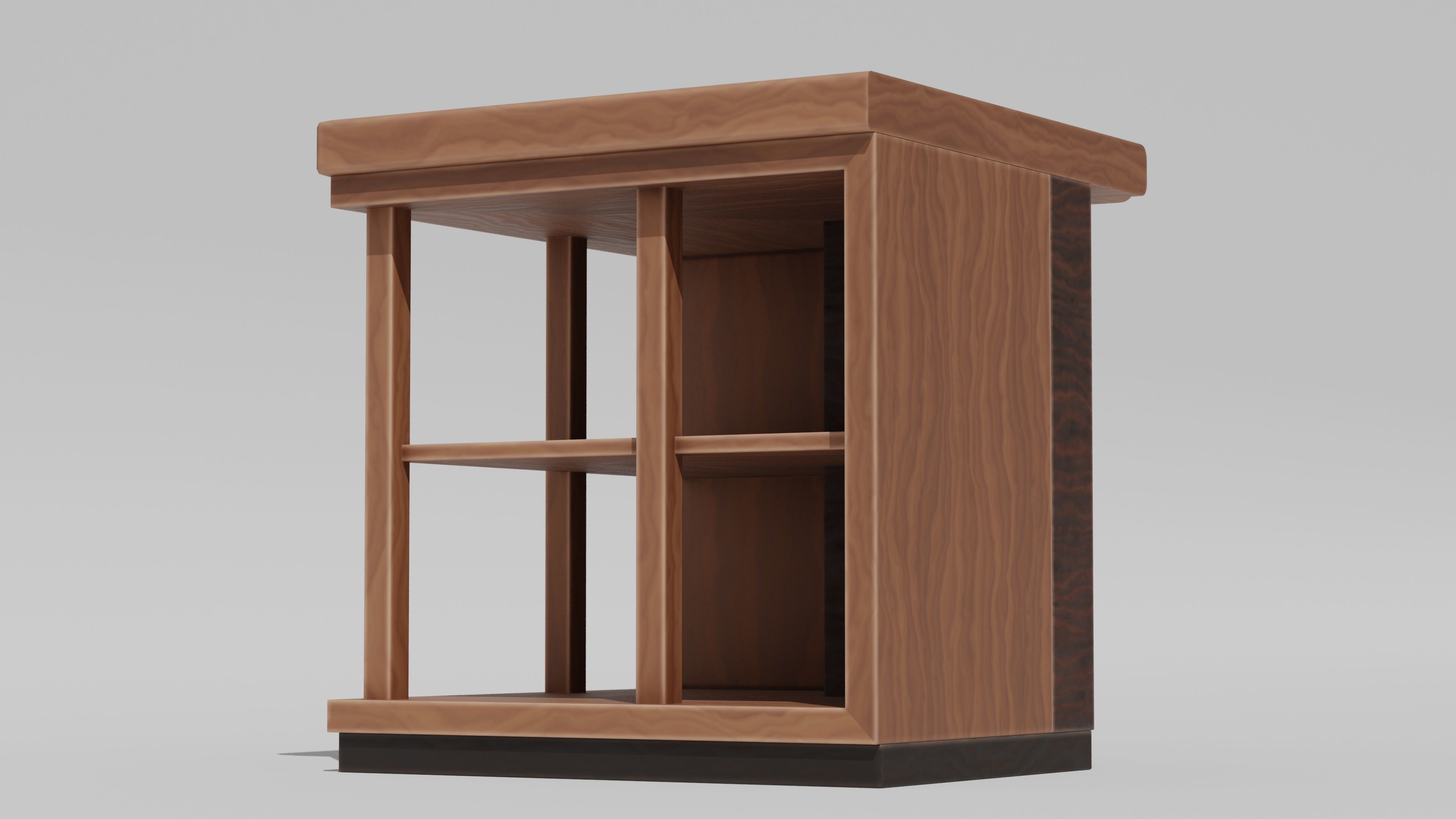 Japanese Furniture Kit - Counter 3 of 7 Inner Corner Low-poly 3D model_2