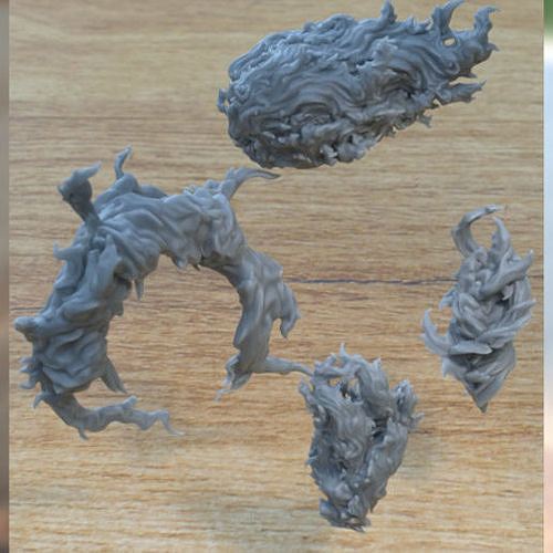 5 MAGIC FIRE FOR DIORAMA TABLETOP SUPPORTED STL 3D print model