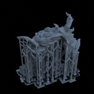 5 MAGIC FIRE FOR DIORAMA TABLETOP SUPPORTED STL 3D print model_4