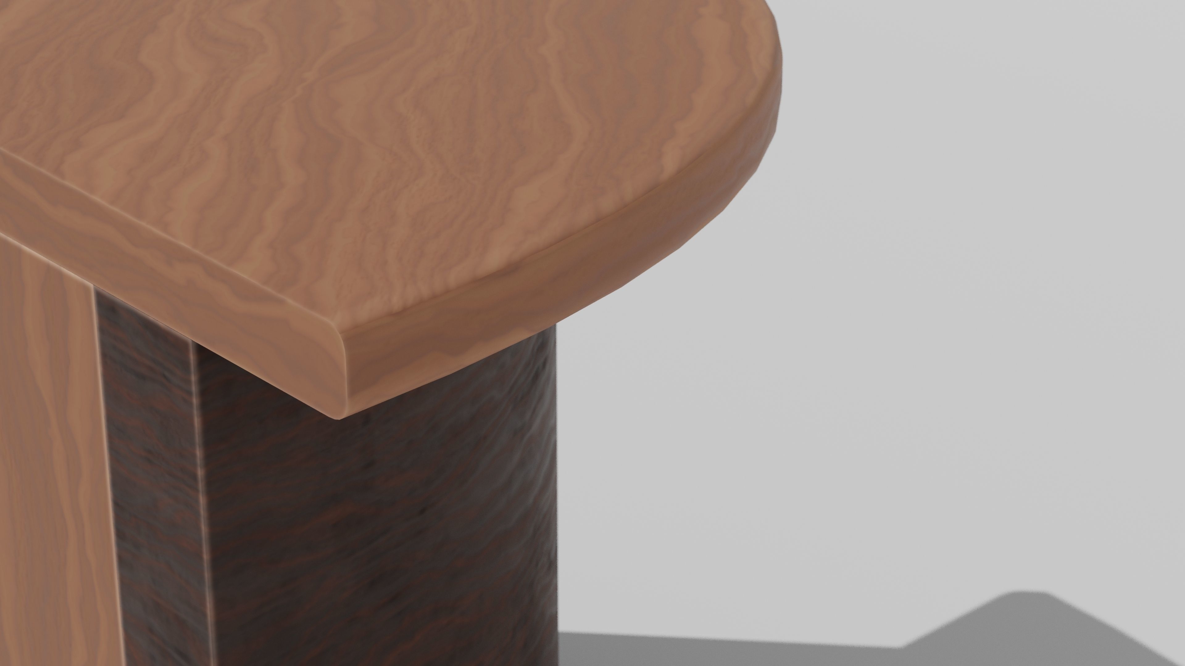 Japanese Furniture Kit - Counter 4 of 7 Outer Corner Round Low-poly 3D model_7