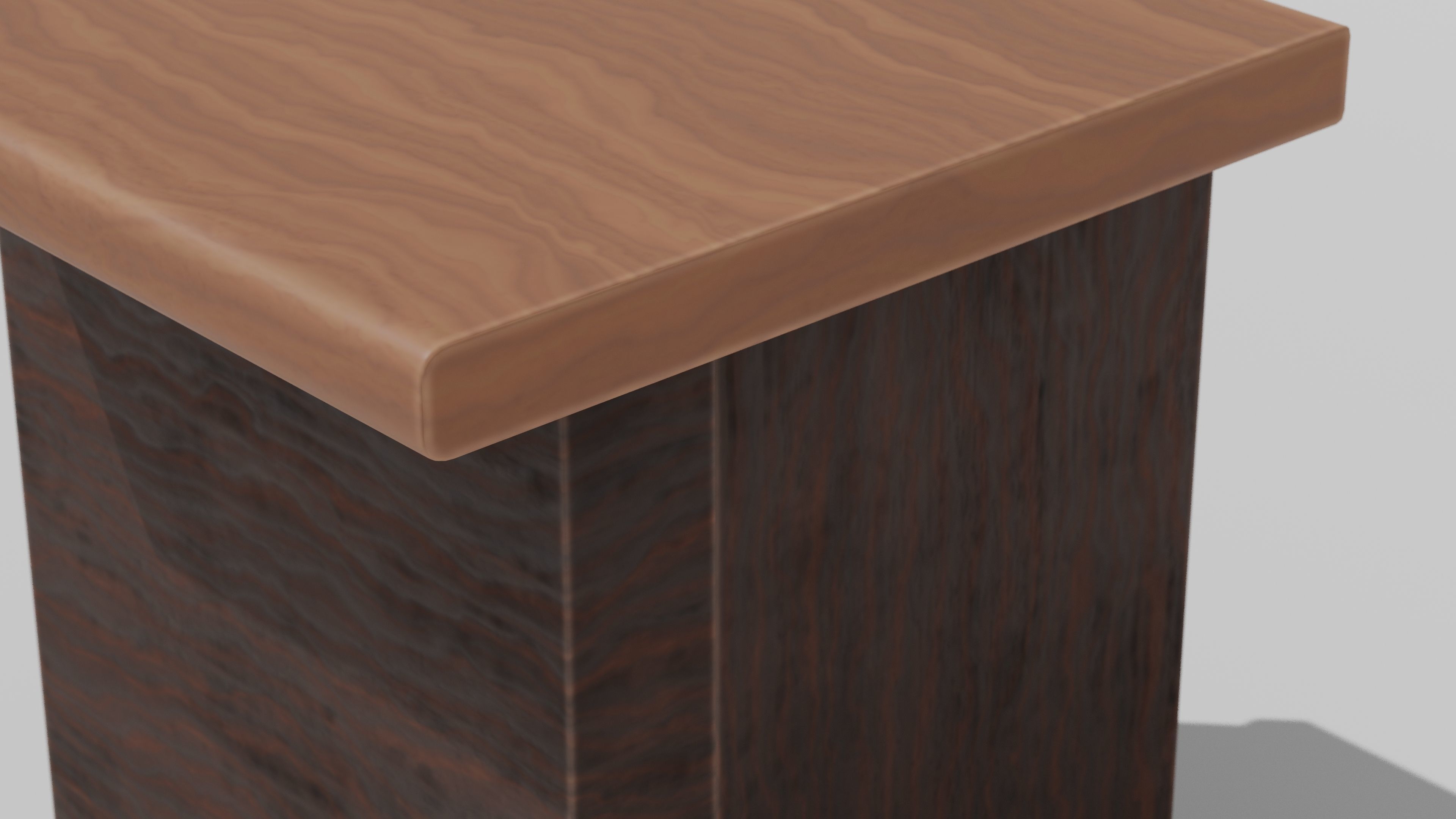 Japanese Furniture Kit - Counter 6 of 7 End Piece B Low-poly 3D model_7