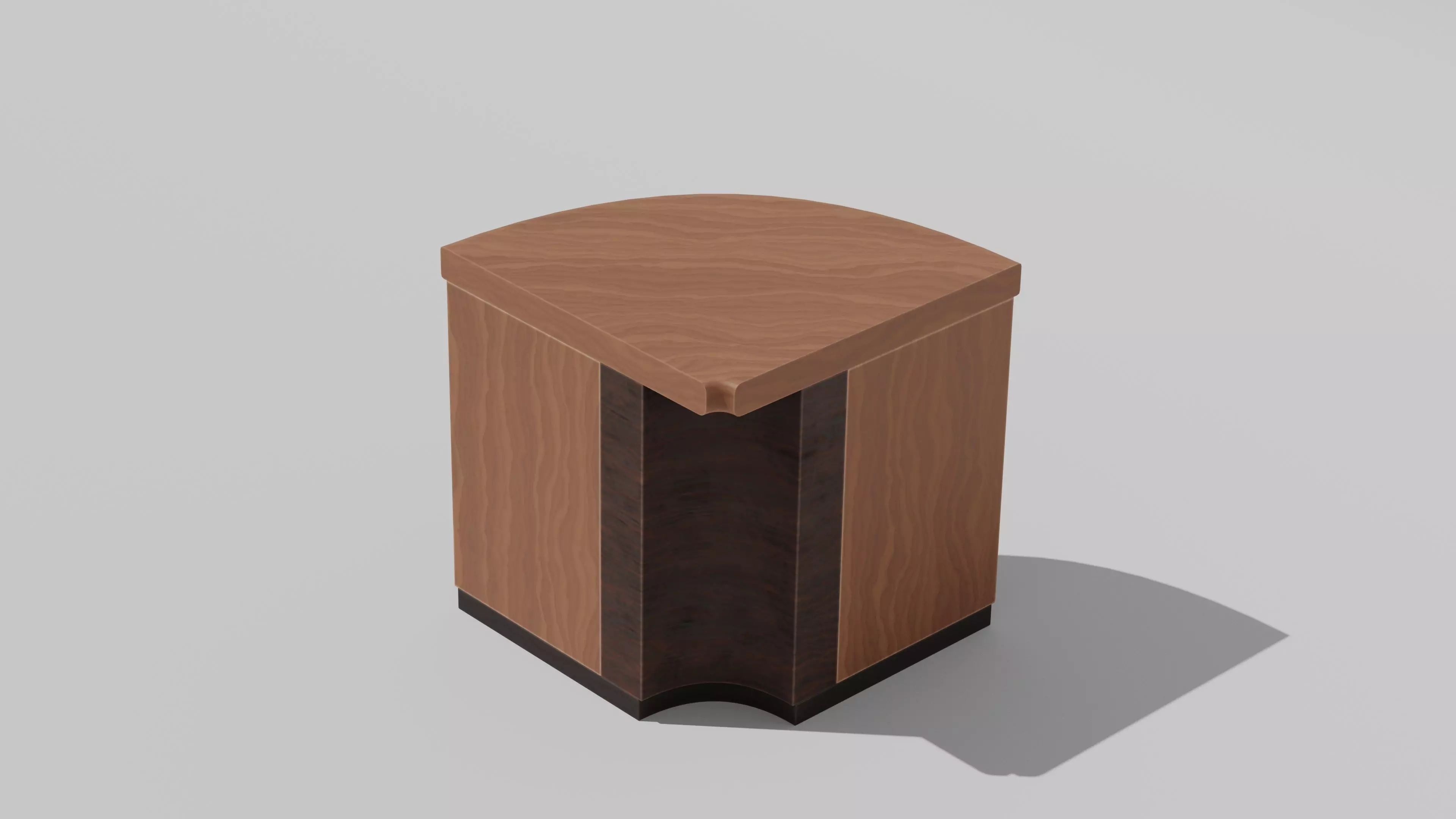 Japanese Furniture Kit - Counter 7 of 7 Inner Round Corner Low-poly 3D model_0