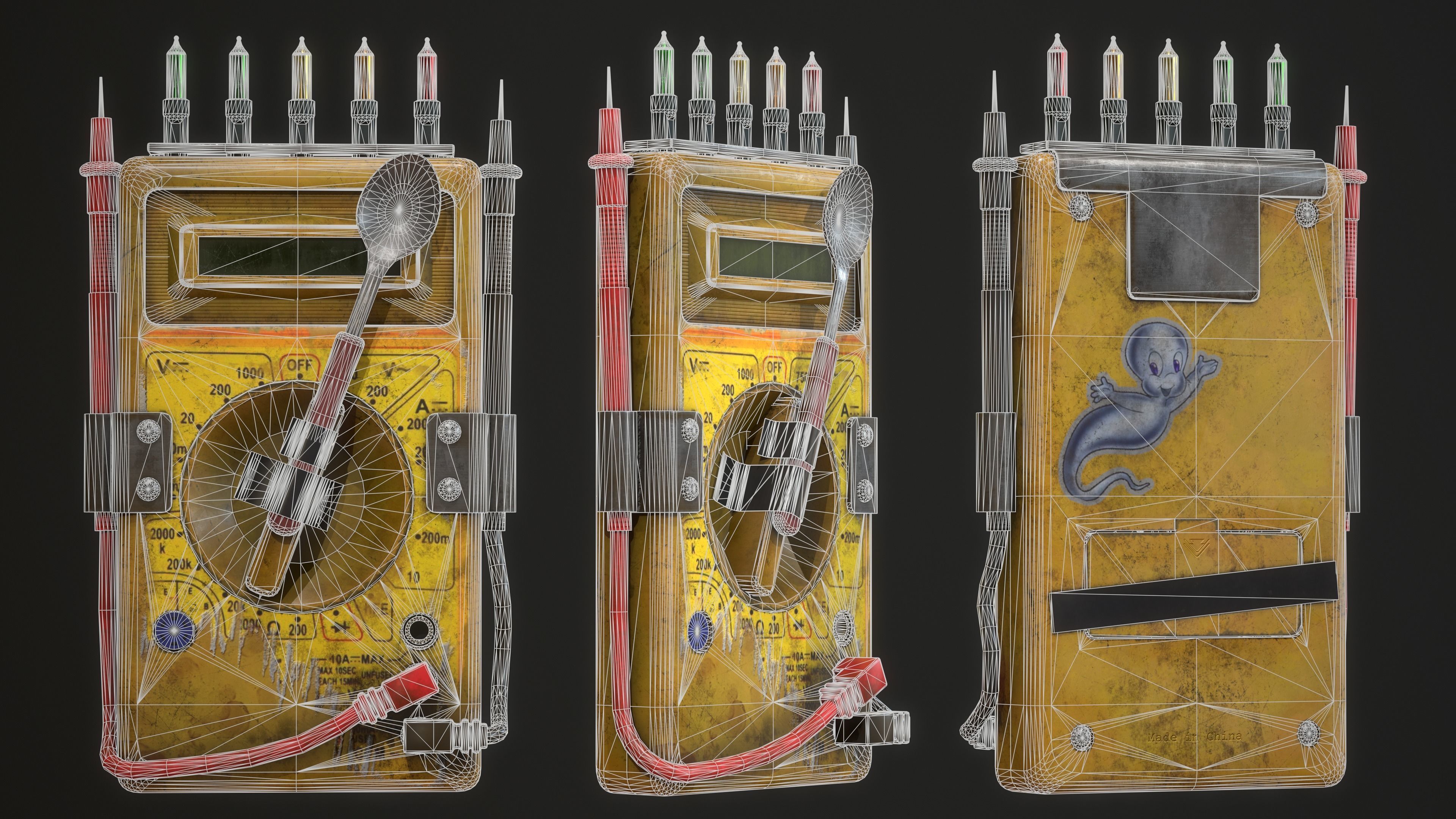 EMF Multimeter with a Spoon  Low-poly 3D model_1