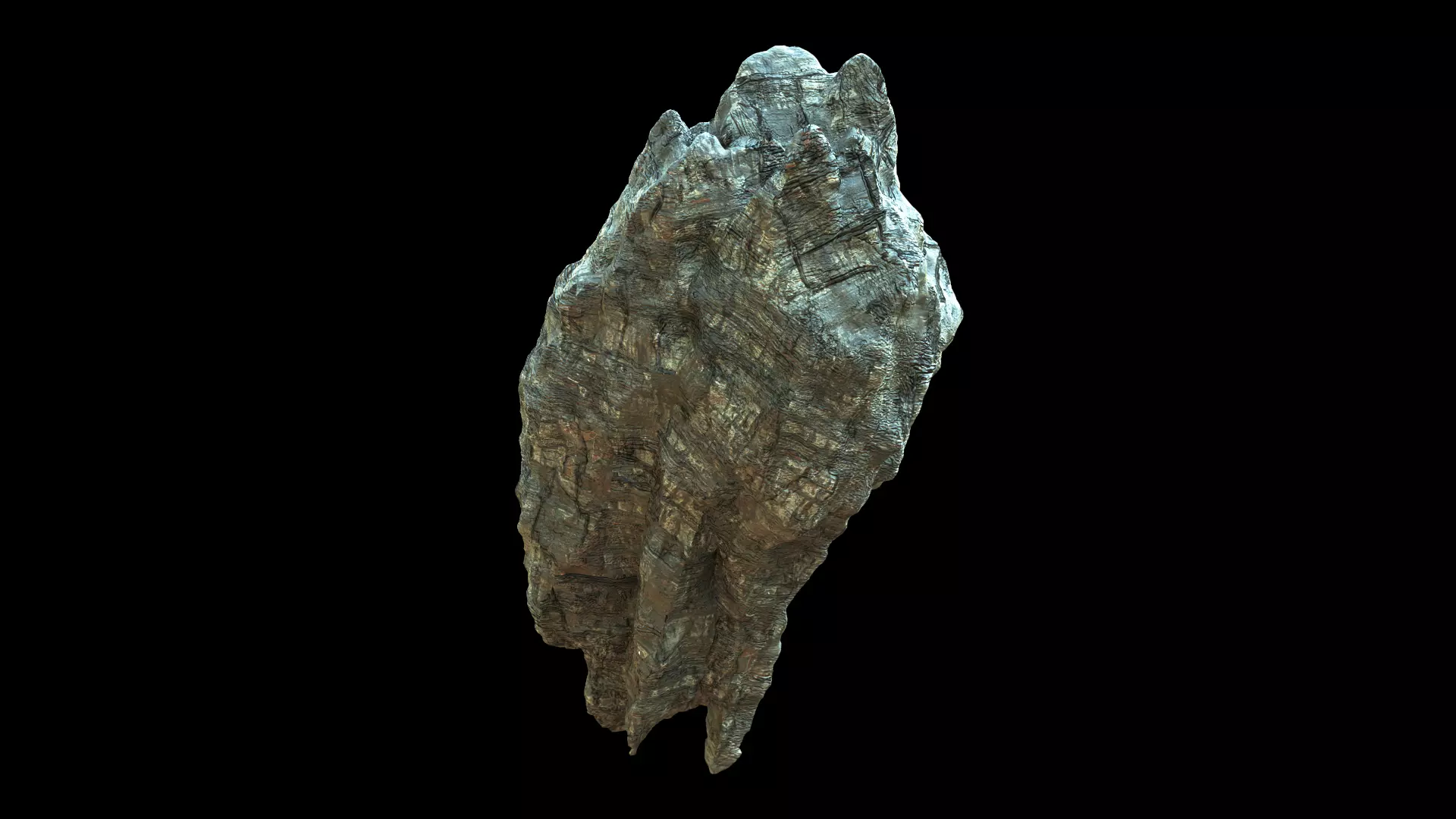 Rock Cliff Geo Free low-poly 3D model