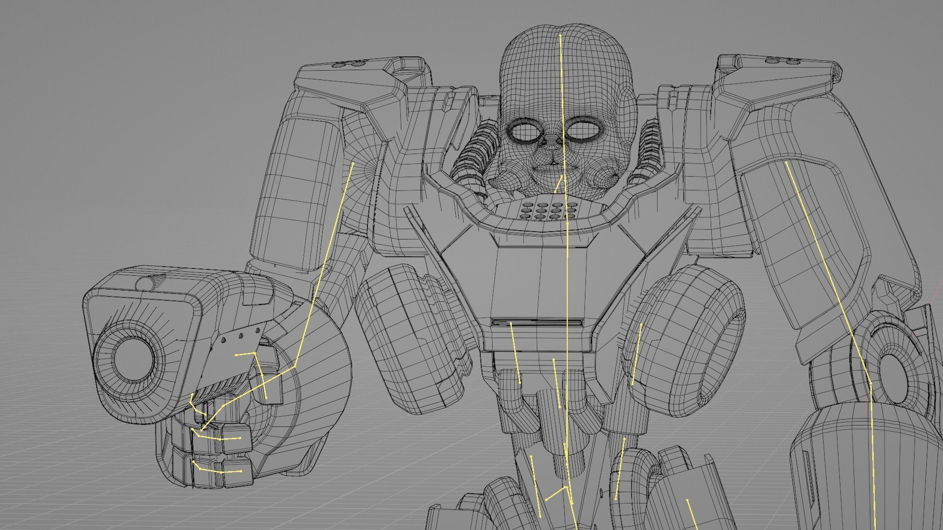 CYBORG ALIEN FIGHTER rigged character 3D model_44