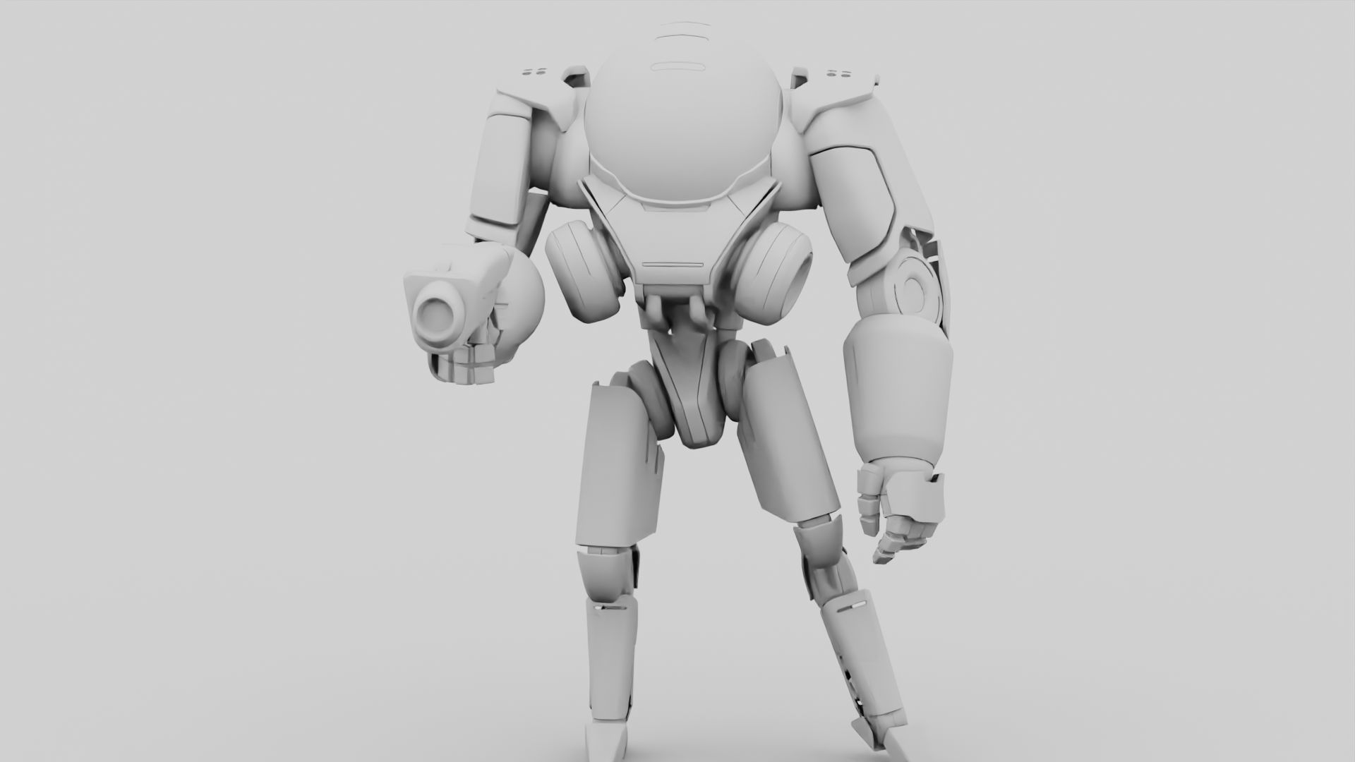 CYBORG ALIEN FIGHTER rigged character 3D model_33