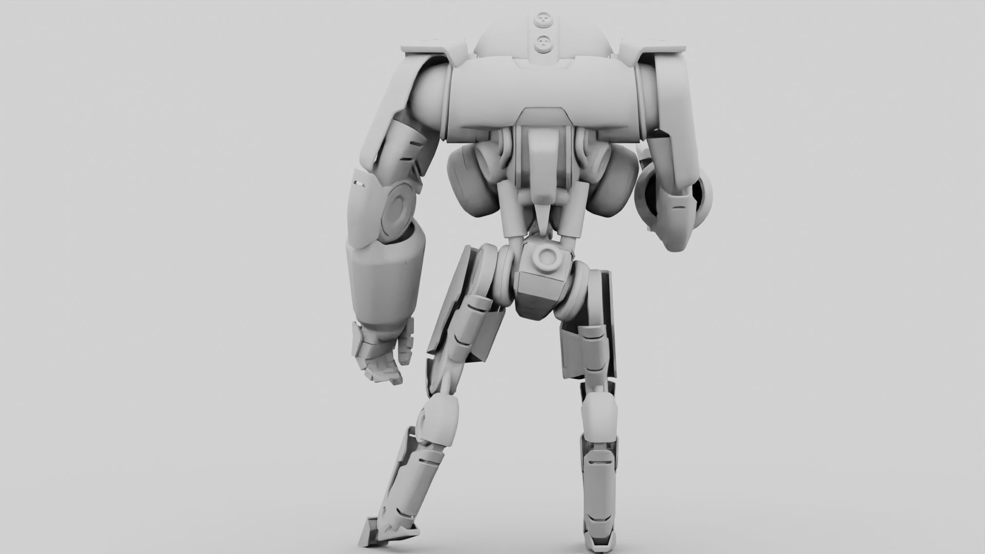 CYBORG ALIEN FIGHTER rigged character 3D model_35
