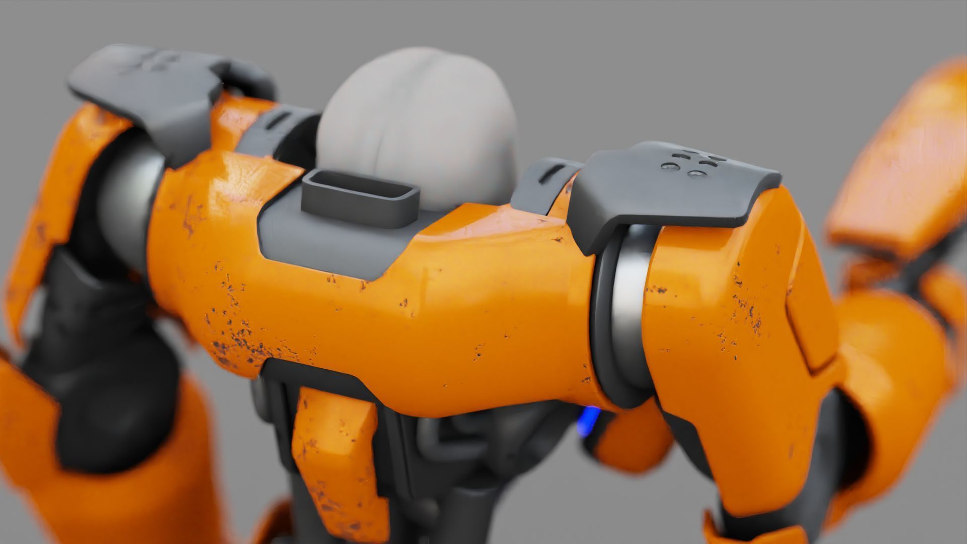 CYBORG ALIEN FIGHTER rigged character 3D model_14