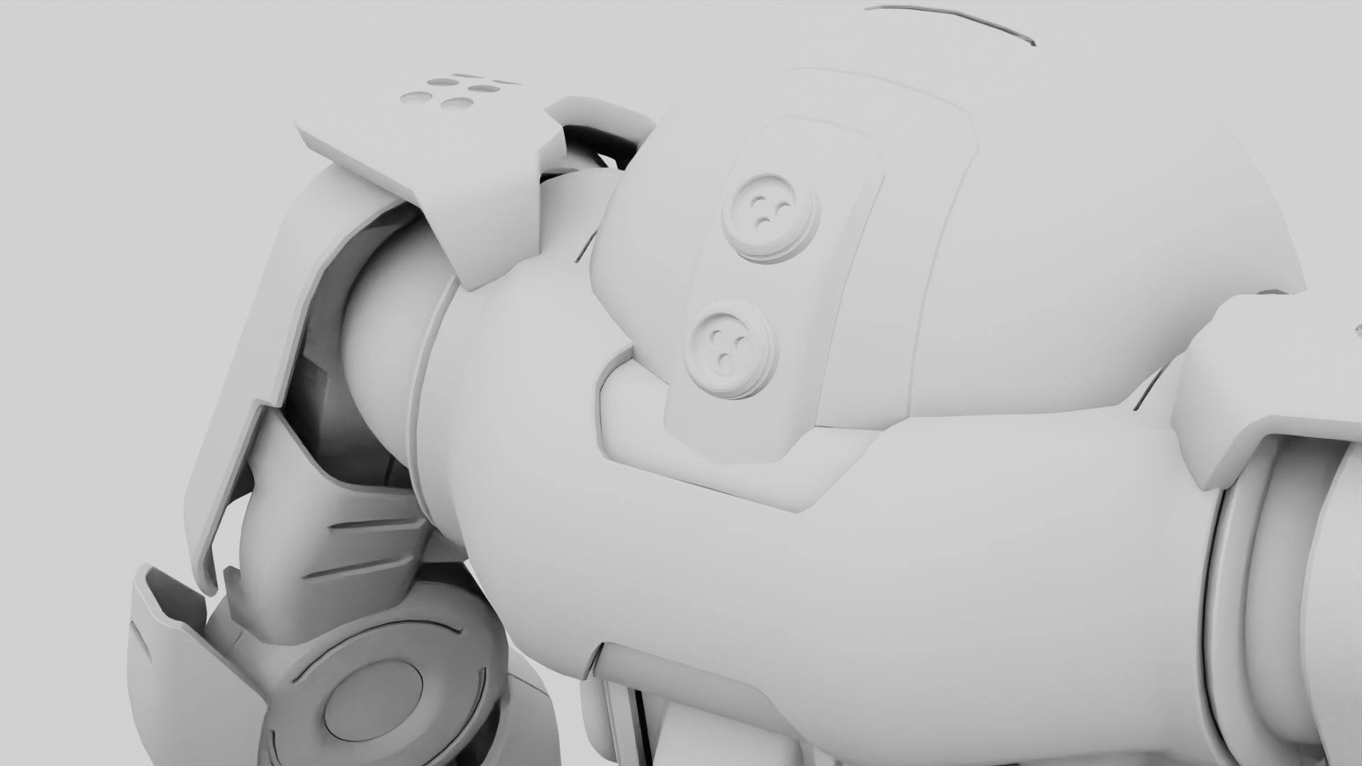 CYBORG ALIEN FIGHTER rigged character 3D model_36