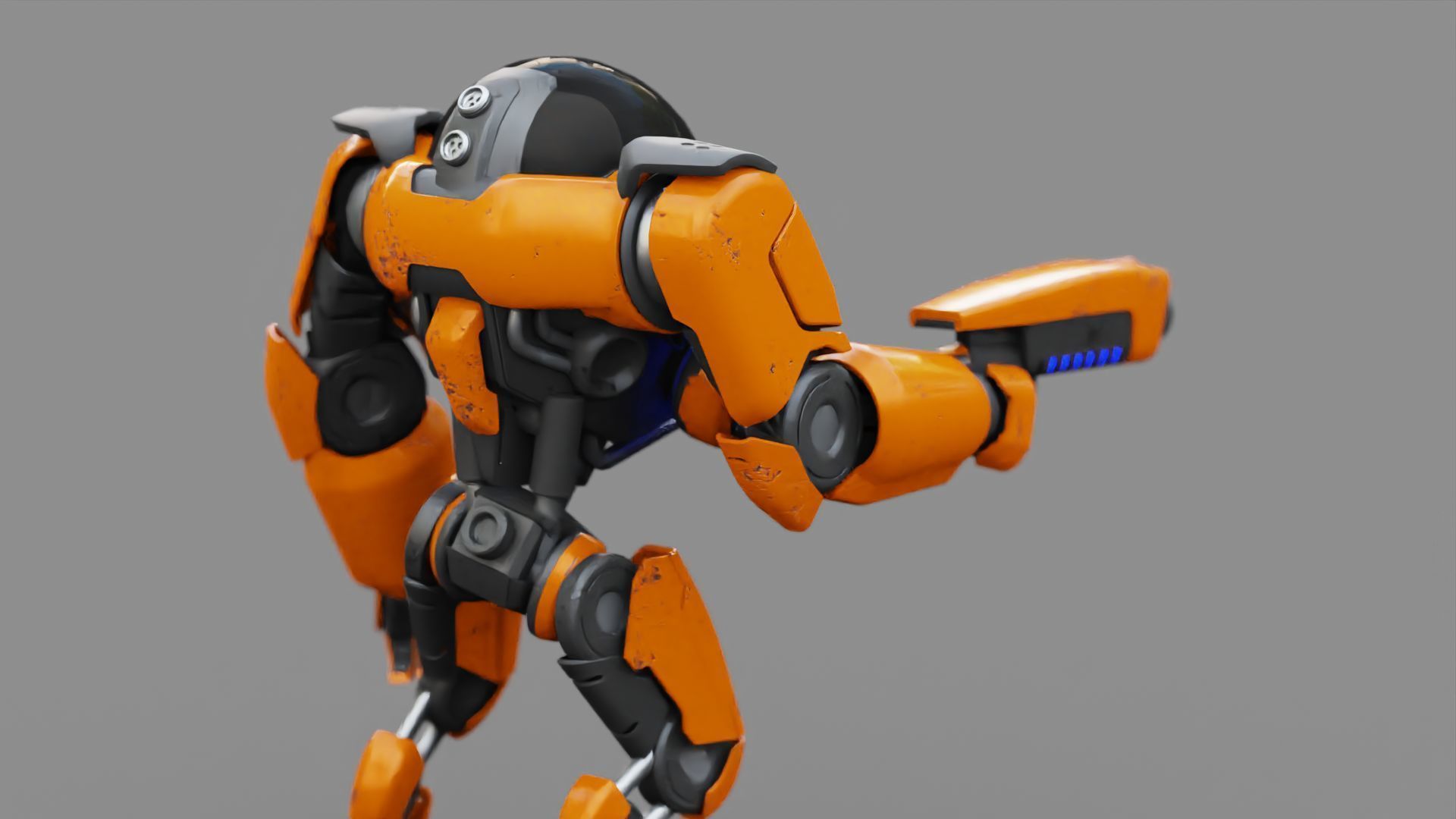 CYBORG ALIEN FIGHTER rigged character 3D model_6