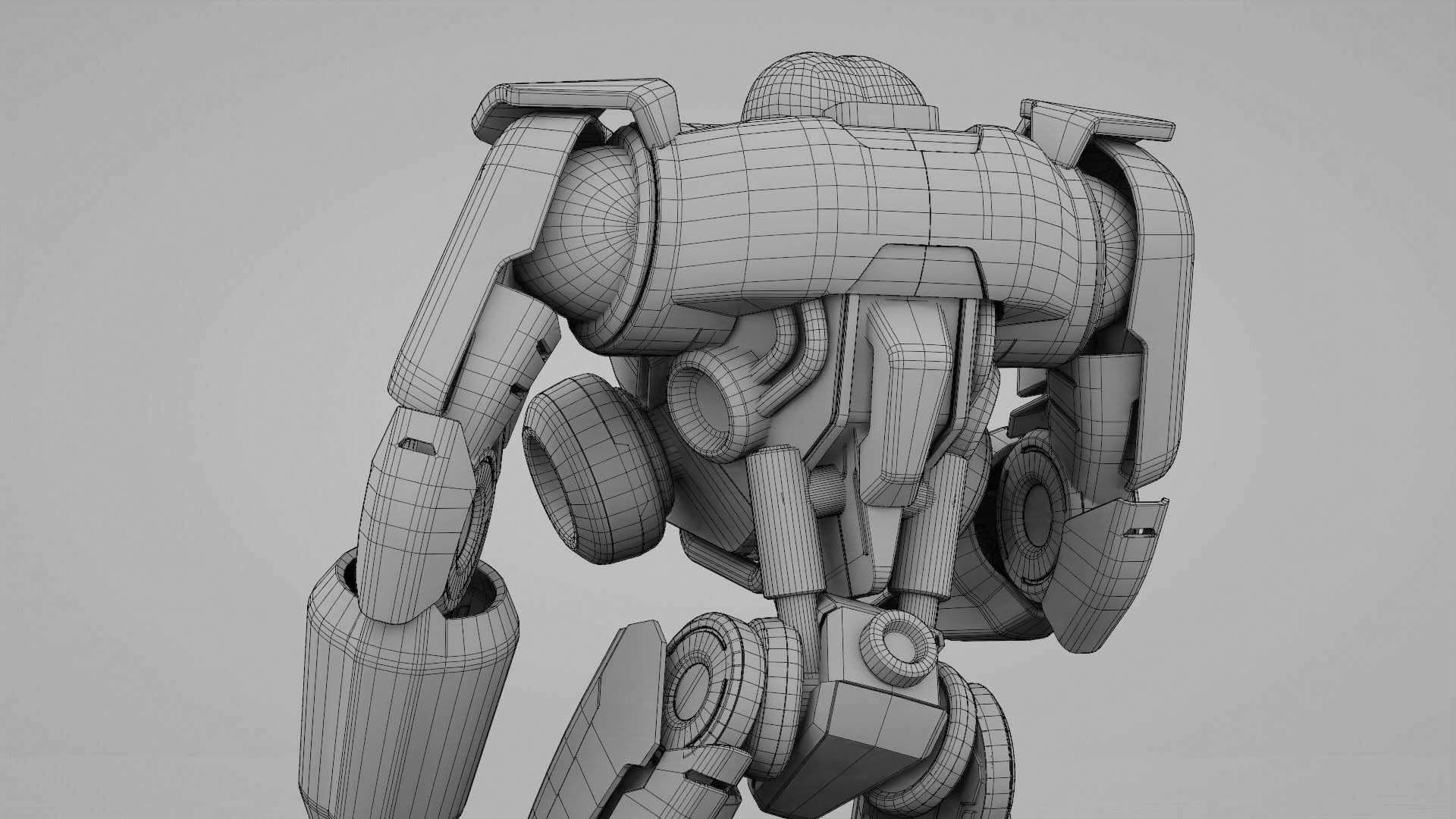 CYBORG ALIEN FIGHTER rigged character 3D model_32