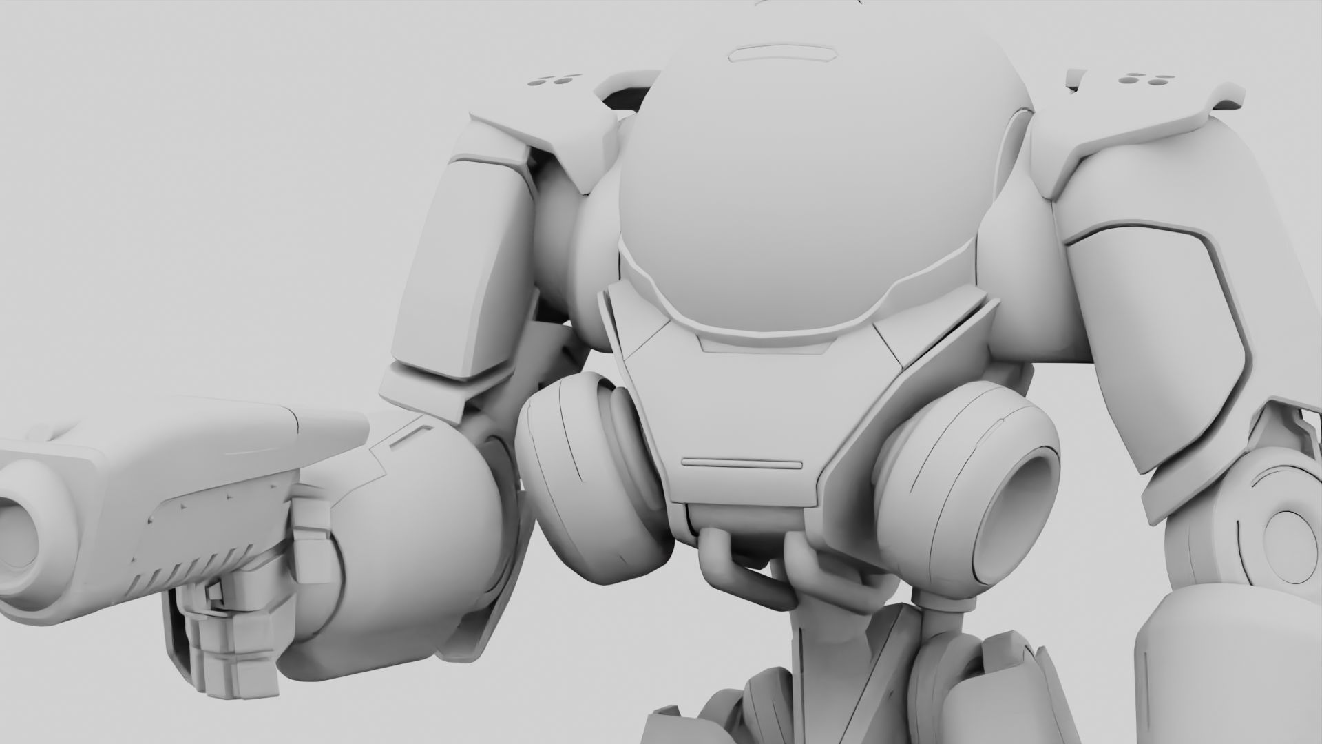 CYBORG ALIEN FIGHTER rigged character 3D model_28