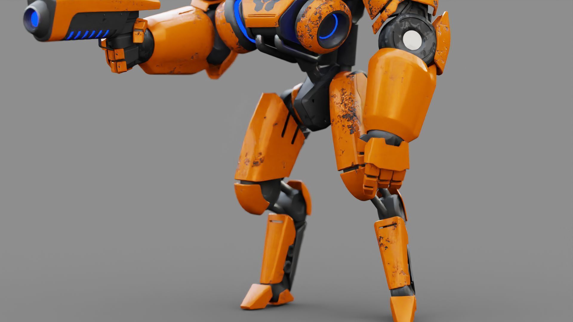 CYBORG ALIEN FIGHTER rigged character 3D model_25