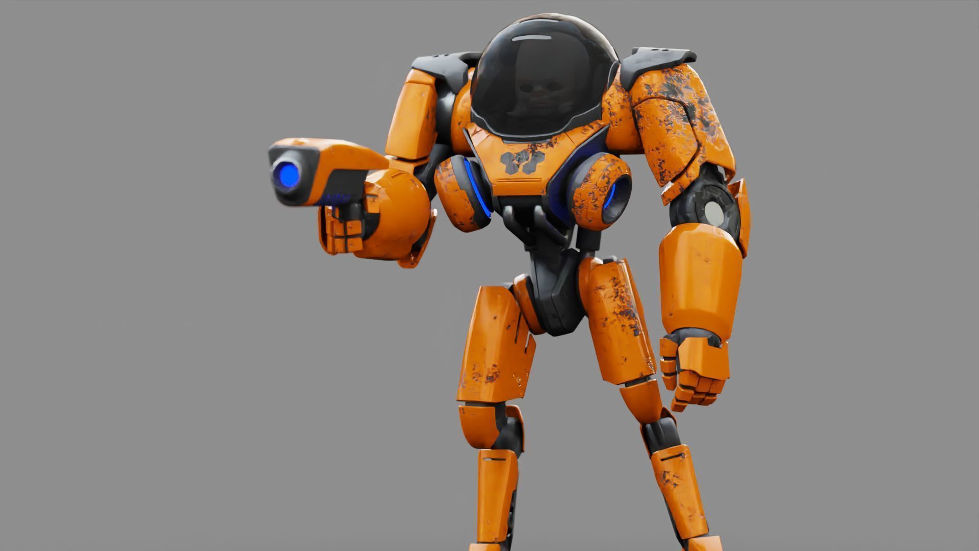 CYBORG ALIEN FIGHTER rigged character 3D model_12