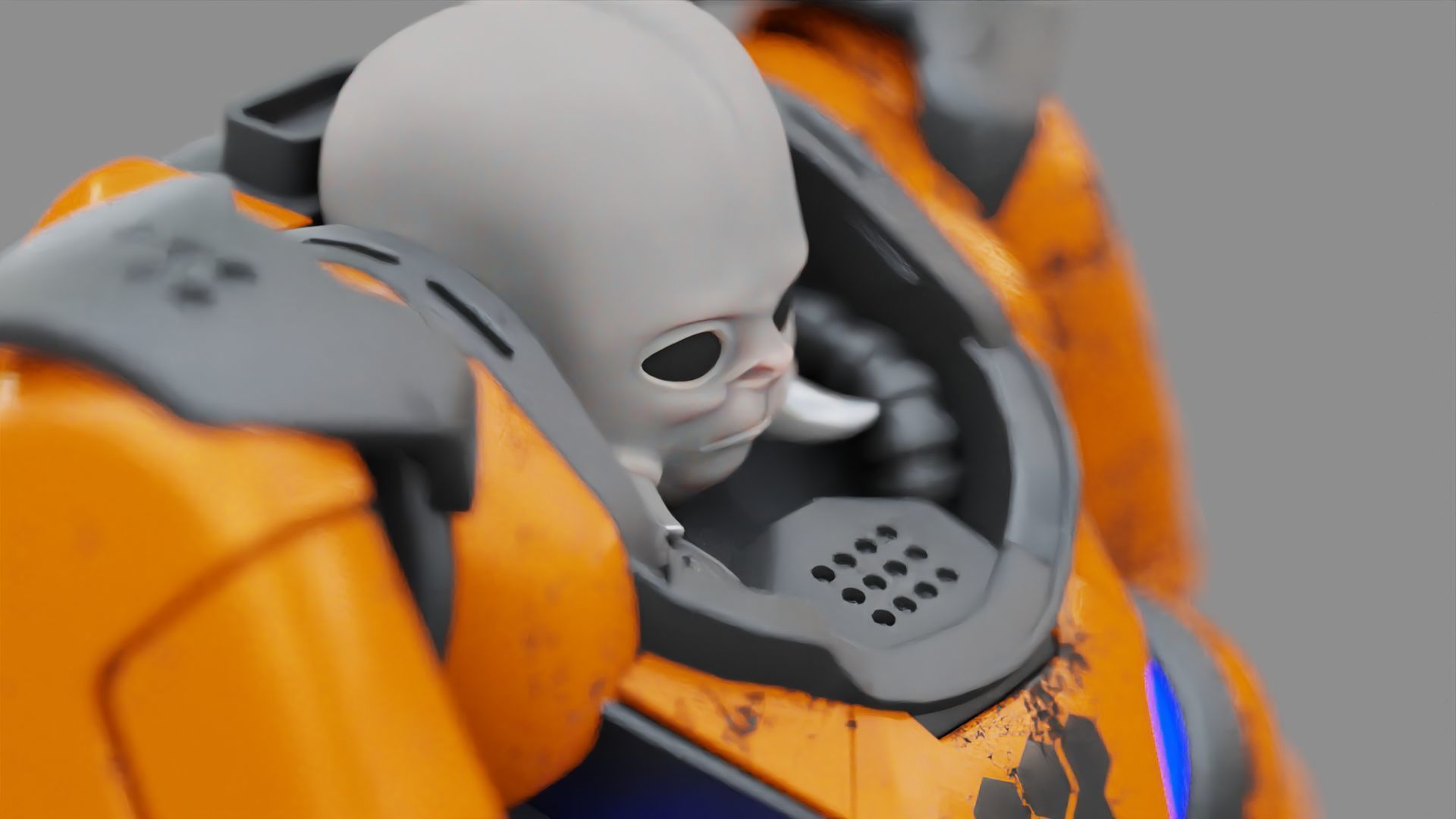 CYBORG ALIEN FIGHTER rigged character 3D model_20