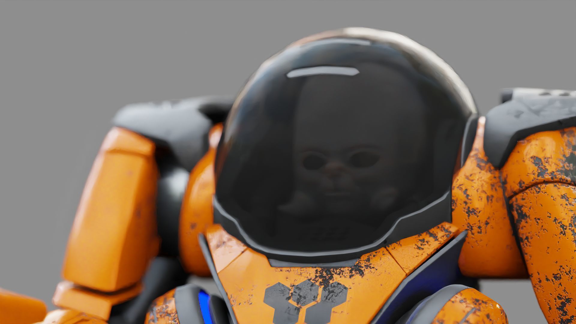 CYBORG ALIEN FIGHTER rigged character 3D model_23