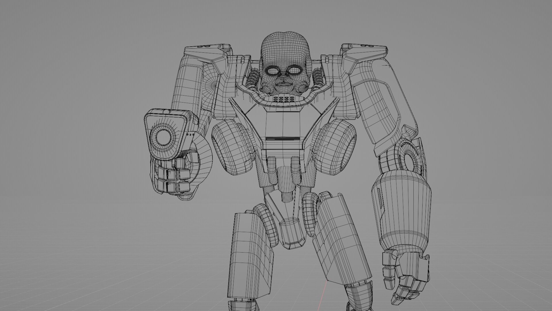 CYBORG ALIEN FIGHTER rigged character 3D model_39