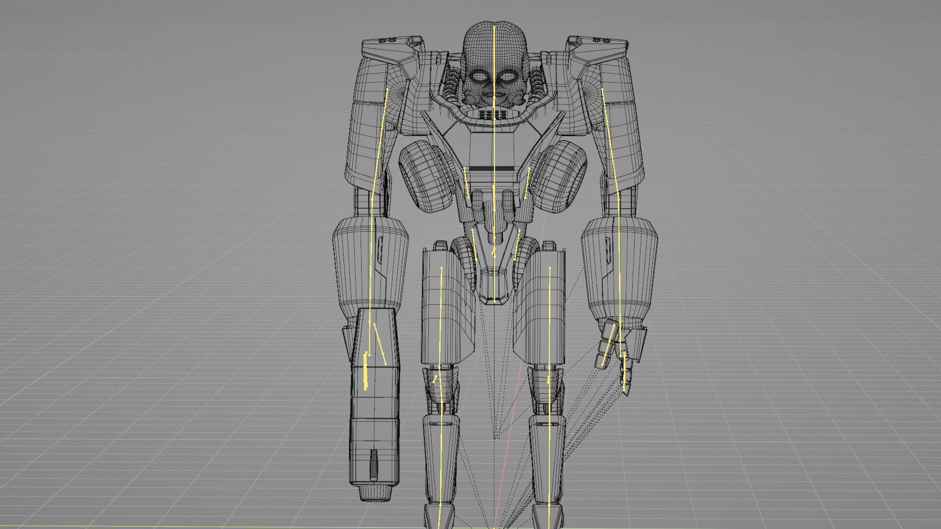 CYBORG ALIEN FIGHTER rigged character 3D model_43