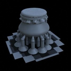 CLAY JUG FOR DIORAMA TABLETOP 1-35 SUPPORTED STL 3D print model_34