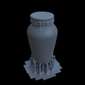 CLAY JUG FOR DIORAMA TABLETOP 1-35 SUPPORTED STL 3D print model_24