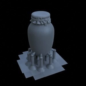 CLAY JUG FOR DIORAMA TABLETOP 1-35 SUPPORTED STL 3D print model_47
