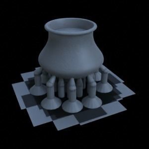 CLAY JUG FOR DIORAMA TABLETOP 1-35 SUPPORTED STL 3D print model_40