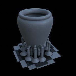 CLAY JUG FOR DIORAMA TABLETOP 1-35 SUPPORTED STL 3D print model_11