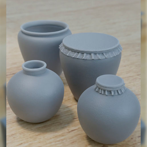CLAY JUG FOR DIORAMA TABLETOP 1-35 SUPPORTED STL 3D print model_4
