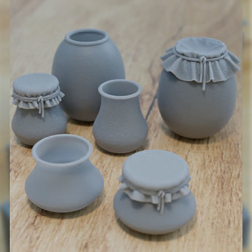 CLAY JUG FOR DIORAMA TABLETOP 1-35 SUPPORTED STL 3D print model