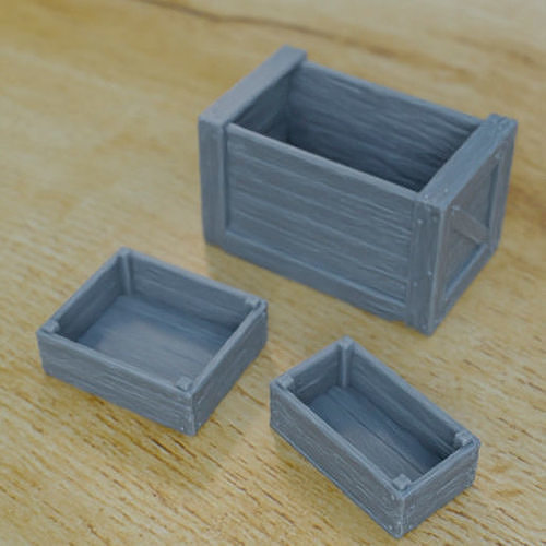 MARKET CRATE FOR DIORAMA TABLETOP 1-35 SUPPORTED STL 3D print model