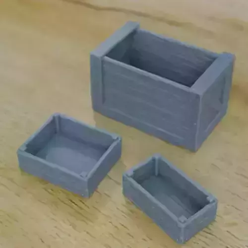 MARKET CRATE FOR DIORAMA TABLETOP 1-35 SUPPORTED STL 3D print model