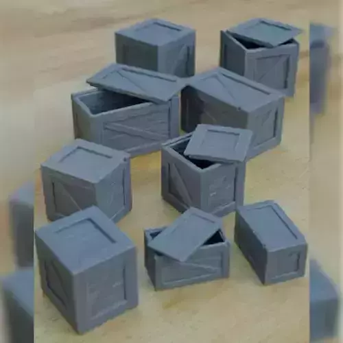 CRATE FILES FOR DIORAMA TABLETOP 1-35 SUPPORTED STL 3D print model