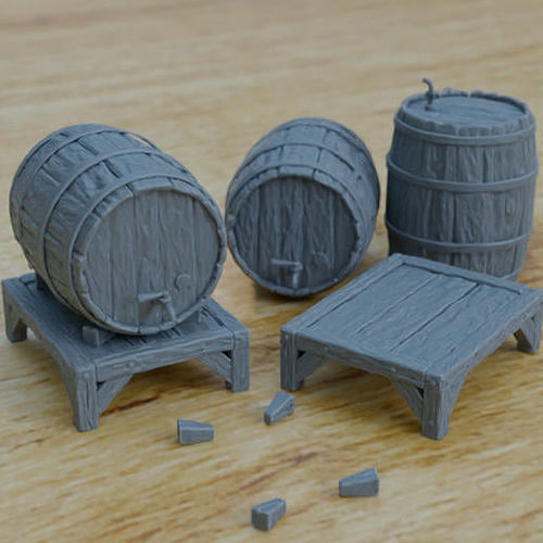 BEERBARREL FOR DIORAMA TABLETOP 1-35 SUPPORTED STL 3D print model