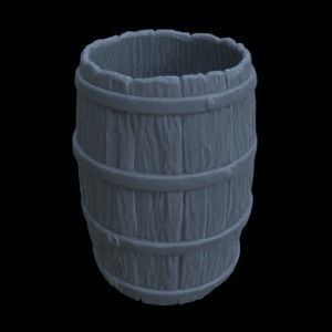 BARRELS FOR DIORAMA TABLETOP 1-35 SUPPORTED STL 3D print model_14