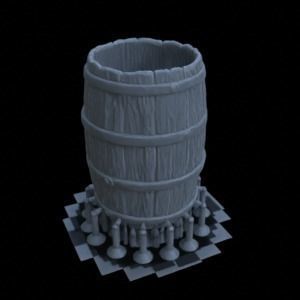 BARRELS FOR DIORAMA TABLETOP 1-35 SUPPORTED STL 3D print model_15