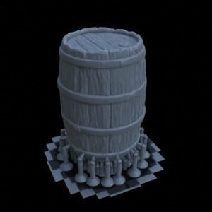 BARRELS FOR DIORAMA TABLETOP 1-35 SUPPORTED STL 3D print model_13