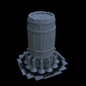 BARRELS FOR DIORAMA TABLETOP 1-35 SUPPORTED STL 3D print model_21