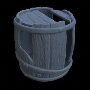 BARRELS FOR DIORAMA TABLETOP 1-35 SUPPORTED STL 3D print model_4