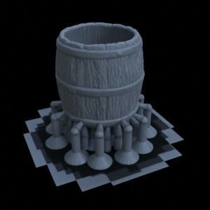 BARRELS FOR DIORAMA TABLETOP 1-35 SUPPORTED STL 3D print model_29