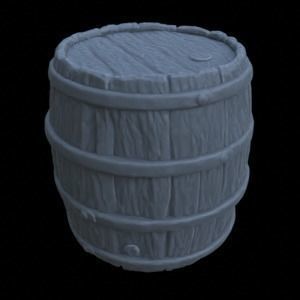 BARRELS FOR DIORAMA TABLETOP 1-35 SUPPORTED STL 3D print model_8