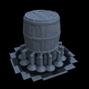 BARRELS FOR DIORAMA TABLETOP 1-35 SUPPORTED STL 3D print model_27