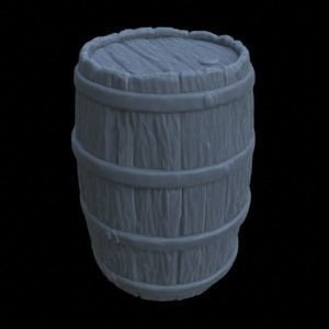 BARRELS FOR DIORAMA TABLETOP 1-35 SUPPORTED STL 3D print model_12