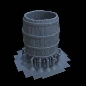 BARRELS FOR DIORAMA TABLETOP 1-35 SUPPORTED STL 3D print model_25
