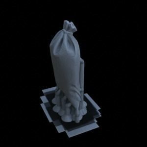SACK OF GRAINS FOR TERRAIN DIORAMA TABLETOP 1-35 SUPPORTED STL 3D print model_8