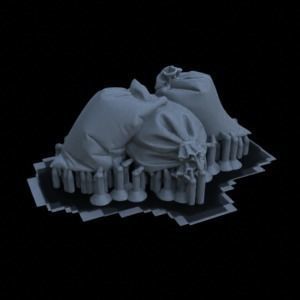 SACK OF GRAINS FOR TERRAIN DIORAMA TABLETOP 1-35 SUPPORTED STL 3D print model_21