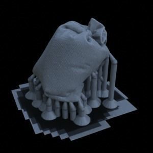 SACK OF GRAINS FOR TERRAIN DIORAMA TABLETOP 1-35 SUPPORTED STL 3D print model_26