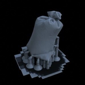 SACK OF GRAINS FOR TERRAIN DIORAMA TABLETOP 1-35 SUPPORTED STL 3D print model_11