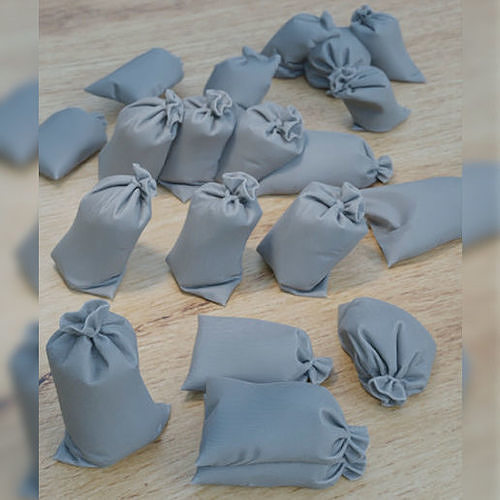SACK OF GRAINS FOR TERRAIN DIORAMA TABLETOP 1-35 SUPPORTED STL 3D print model