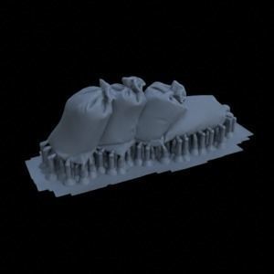 SACK OF GRAINS FOR TERRAIN DIORAMA TABLETOP 1-35 SUPPORTED STL 3D print model_17