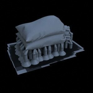 SACK OF GRAINS FOR TERRAIN DIORAMA TABLETOP 1-35 SUPPORTED STL 3D print model_23